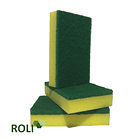 10 Esponjas Loza Verde Amarilla 9x14 cm. 1