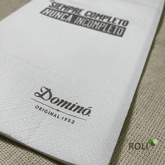 1.800 Servilletas Tissue Cena Blanca Impresa Doble Hoja 40x40 cm 