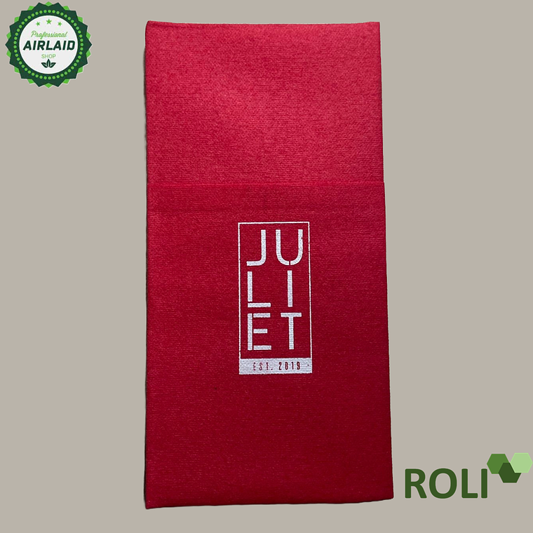 Servilletas Airlaid  Roja Impresas Un Color 40x40 cm 2