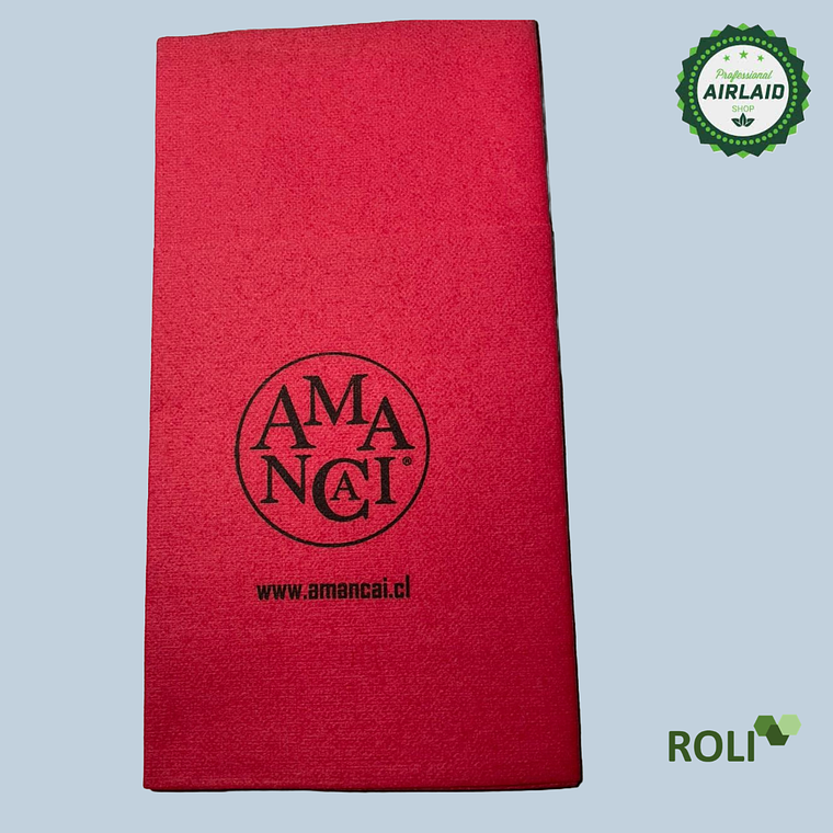 Servilletas Airlaid  Roja Impresas Un Color 40x40 cm 3