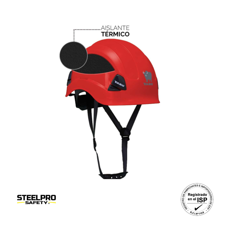 CASCO YAKO STEELPRO ROJO 4