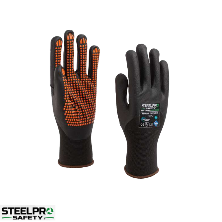 GUANTE MULTIFLEX RECYCLED NITRILE DOTS 1
