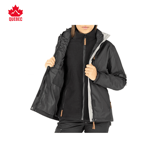 PARKA DESMONTABLE MUJER QUEBEC OTTAWA 3 EN 1 - NEGRA