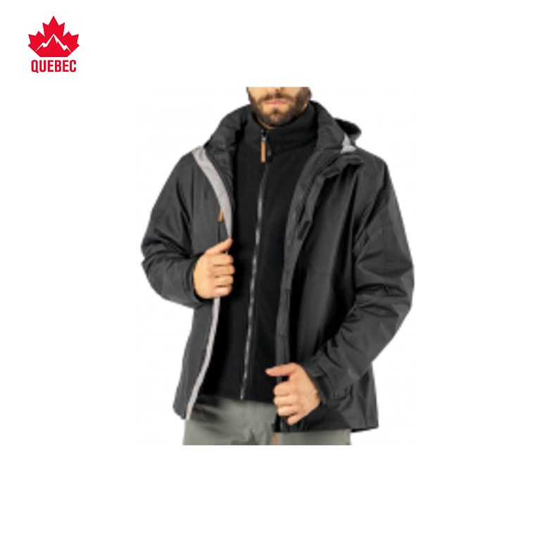 PARKA DESMONTABLE HOMBRE QUEBEC OTTAWA 3 EN 1 - GRIS 2