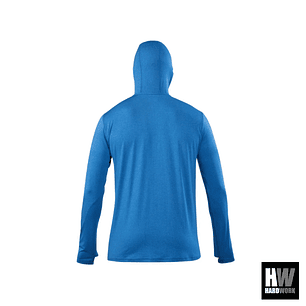 POLERA DRY FIT HW SPX C/ GORRO MANGA LARGA HOMBRE AZUL ELÉCTRICO