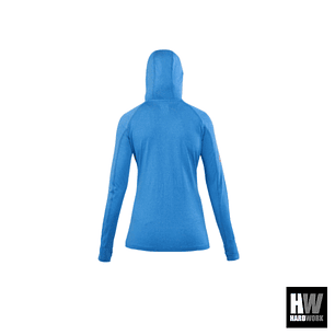 POLERA DRY FIT HW SPX C/ GORRO MANGA LARGA MUJER ELECTRIC BLUE