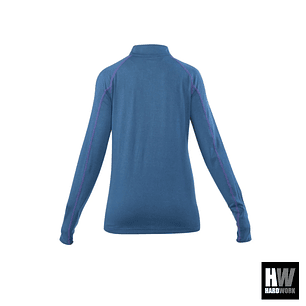 POLERA DRY FIT HW SPX MANGA LARGA MUJER DEEP BLUE
