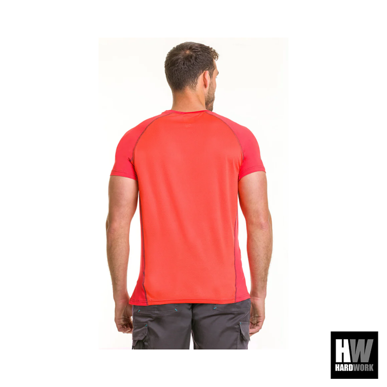POLERA DRY FIT HW SPX MANGA CORTA HOMBRE ORANGE 4