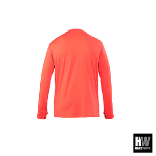 POLERA DRY FIT HW SPX MANGA LARGA HOMBRE NARANJA