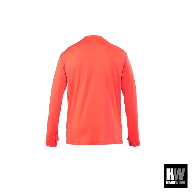 POLERA DRY FIT HW SPX MANGA LARGA HOMBRE NARANJA 2