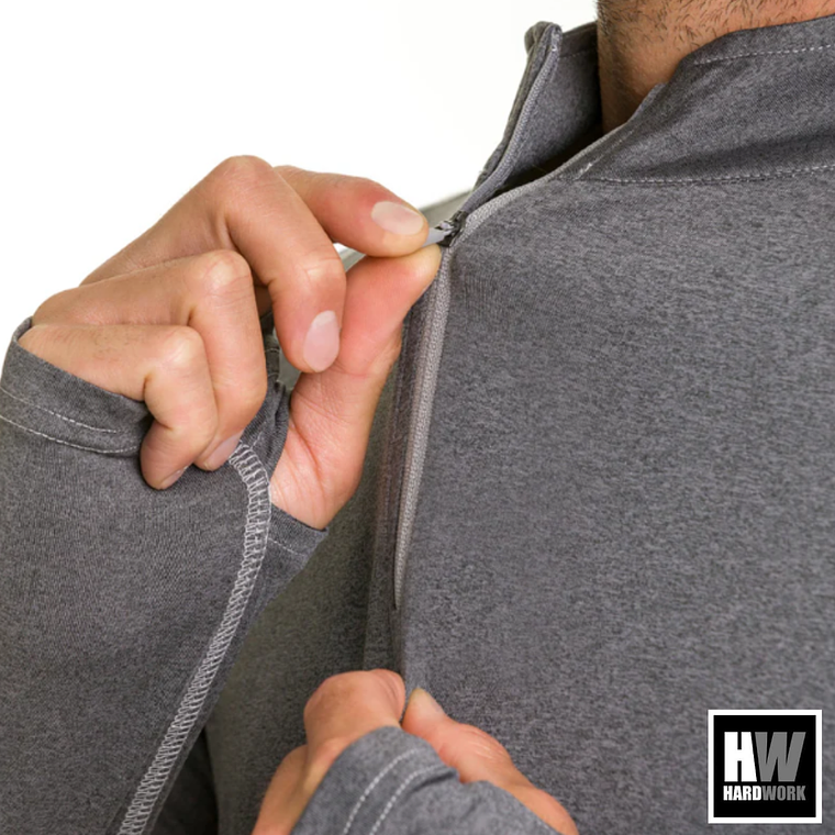 POLERA DRY FIT HW SPX MANGA LARGA HOMBRE CARBON GREY 2