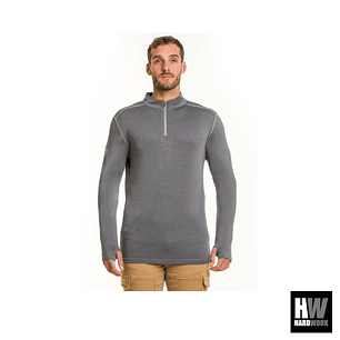 POLERA DRY FIT HW SPX MANGA LARGA HOMBRE CARBON GREY