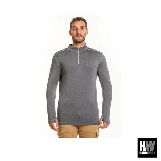 POLERA DRY FIT HW SPX MANGA LARGA HOMBRE CARBON GREY 1