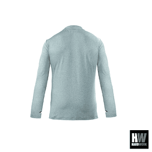 POLERA DRY FIT HW SPX MANGA LARGA HOMBRE VERDE OSCURO