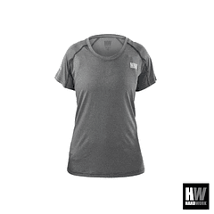 POLERA DRY FIT HW SPX MANGA CORTA MUJER CARBON GREY