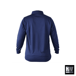 POLERA COOLDRY QUEBEC MANGA LARGA AZUL