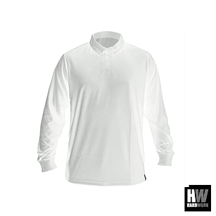 POLERA COOLDRY QUEBEC MANGA LARGA BLANCA