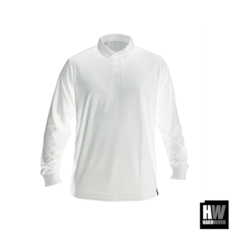 POLERA COOLDRY QUEBEC MANGA LARGA BLANCA 1