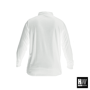 POLERA COOLDRY QUEBEC MANGA LARGA BLANCA