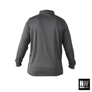 POLERA COOLDRY QUEBEC MANGA LARGA GRIS