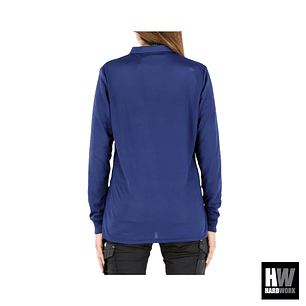 POLERA COOLDRY QUEBEC MANGA LARGA MUJER AZUL