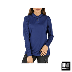 POLERA COOLDRY QUEBEC MANGA LARGA MUJER AZUL