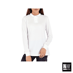 POLERA COOLDRY QUEBEC MANGA LARGA MUJER BLANCO