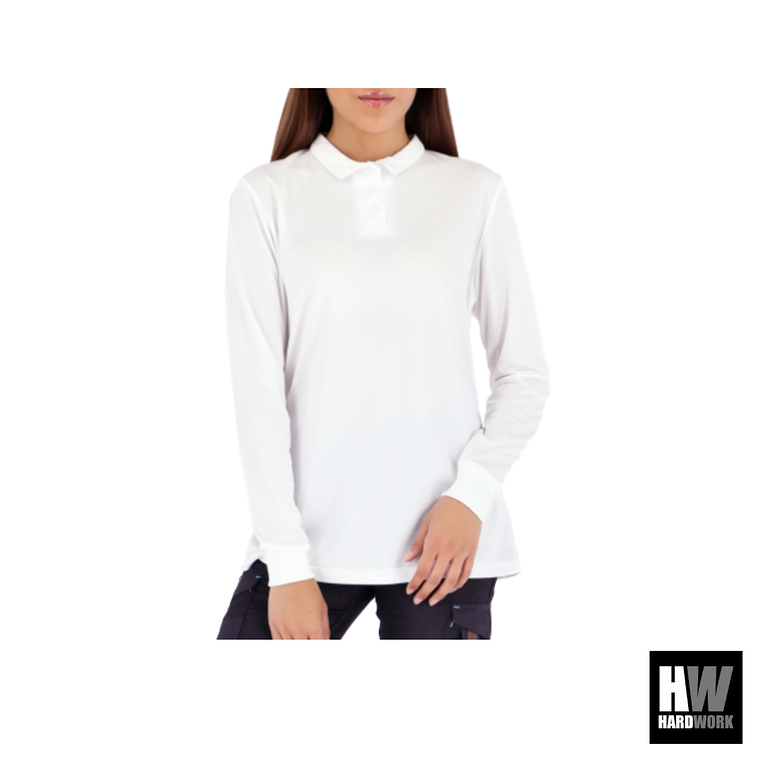 POLERA COOLDRY QUEBEC MANGA LARGA MUJER BLANCO 1