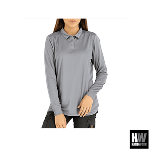 POLERA COOLDRY QUEBEC MANGA LARGA MUJER GRIS