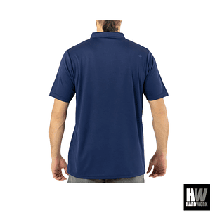 POLERA COOLDRY QUEBEC MANGA CORTA HOMBRE AZUL