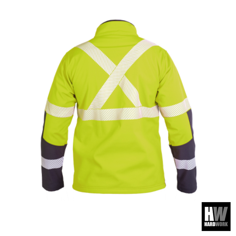 CHAQUETA SOFTSHELL HW OKLAN AMARILLO FLUOR 2