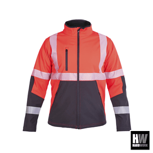 CHAQUETA SOFTSHELL HW OKLAN ROJO FLUOR
