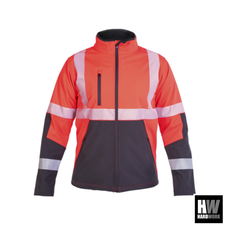CHAQUETA SOFTSHELL HW OKLAN ROJO FLUOR 1