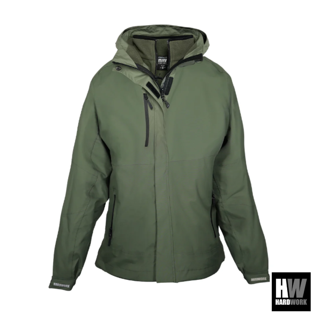 Parka Desmontable HW Reno 3 en 1 Verde Oliva Mujer - XS