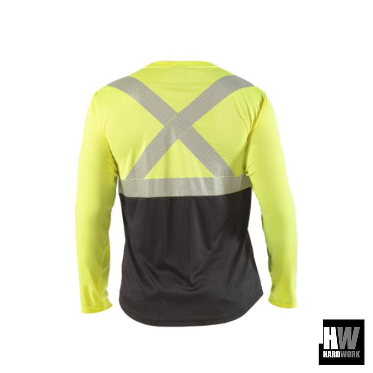 POLERA REFLECTIVA HW AMARILLO FLUOR MANGA LARGA 2