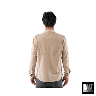 CAMISA HW ANTAKARI SPANDEX HOMBRE BEIGE