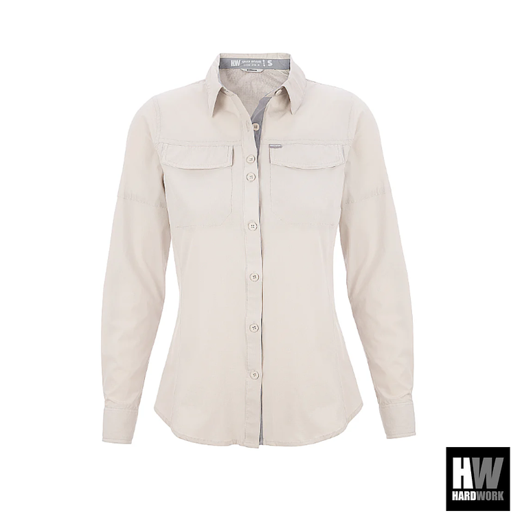 CAMISA HW ANTAKARI SPANDEX MUJER BEIGE 4