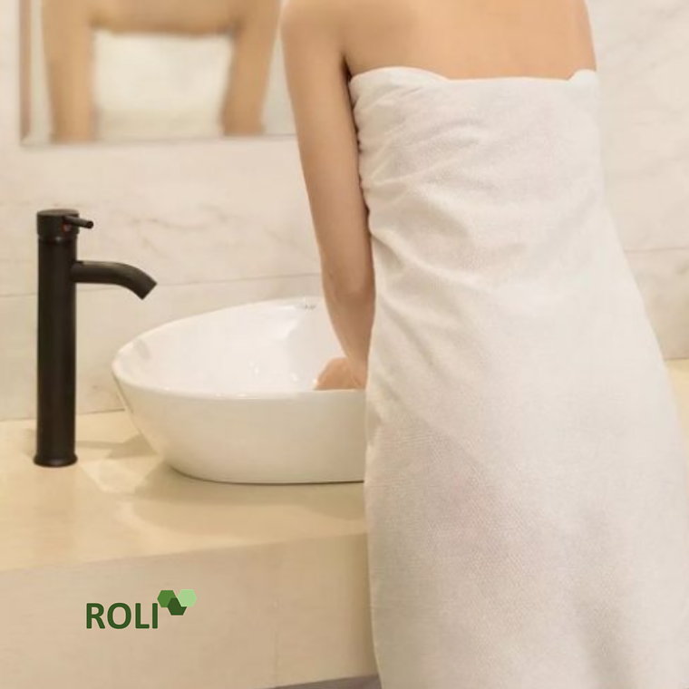 Toalla de Ducha Desechable Envasada Celulosa PP  80x130 cm 2