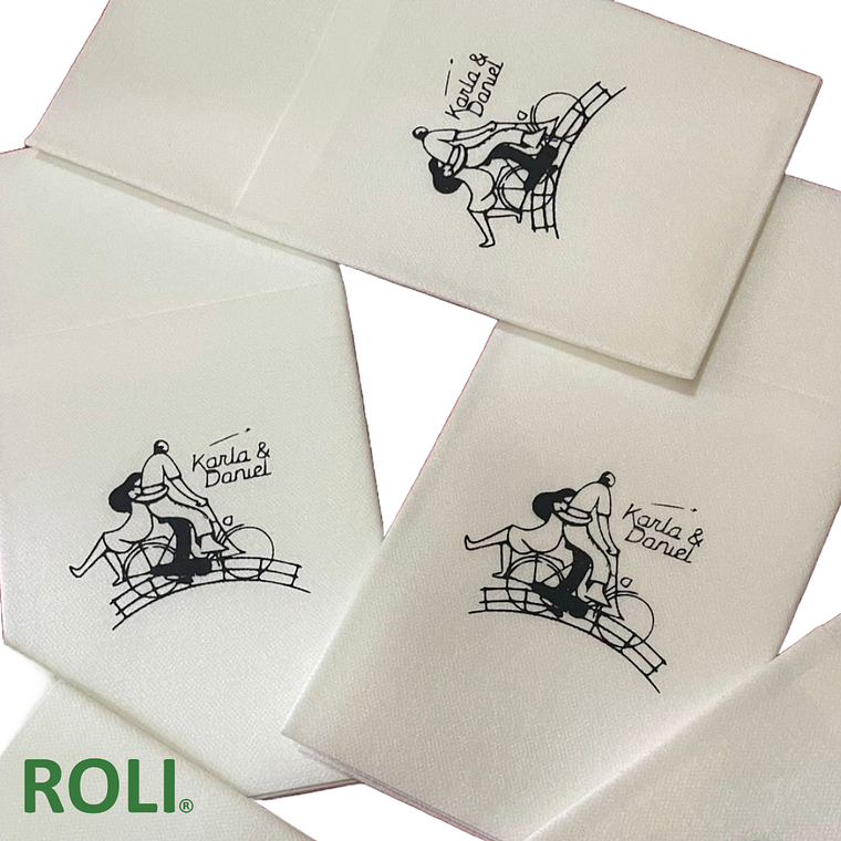 1.000 Servilletas Airlaid  Blanca Impresas 40x40 cm 4