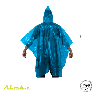 PONCHO DE EMERGENCIA BIODEGRADABLE ALASKA AZUL