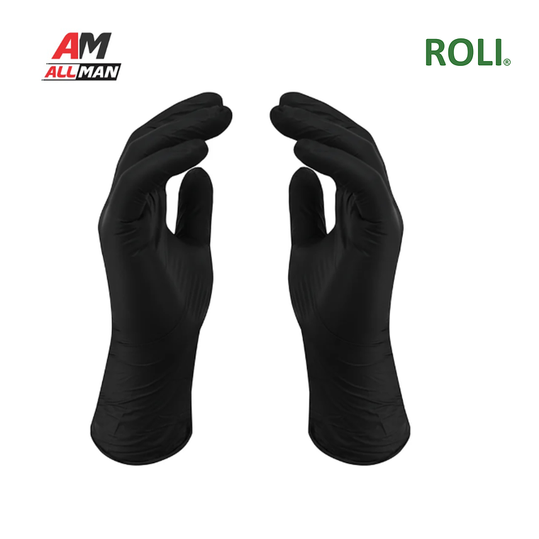 GUANTE DESCARTABLE NEGRO 3,5 GR ALLMAN  ( 10 CAJAS DE 100 UNIDADES ) 4