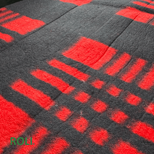 .FRAZADA ESCOCESA DOBLE FAZ 1 PLAZA 1.4 x 2.20 MT.