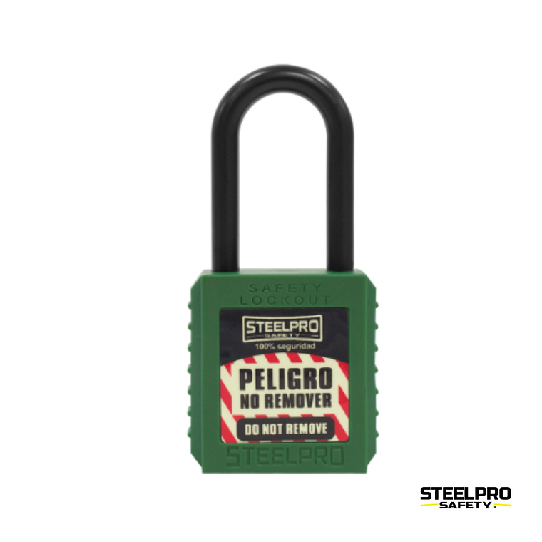 CANDADO STEELPRO DIELECTRICO VERDE 1