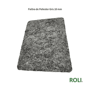 Fieltro de Poliester Gris 10 mm