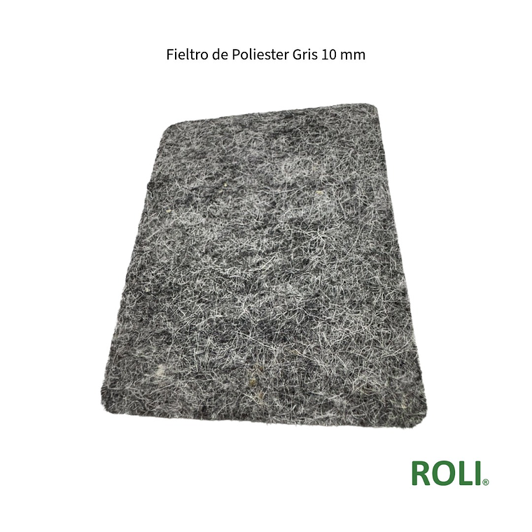 Fieltro de Poliester Gris 10 mm 2