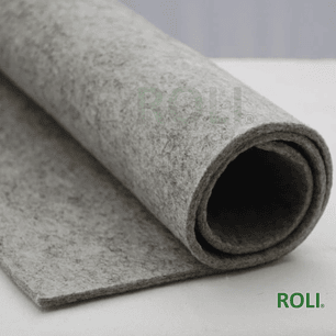 Fieltro de Poliester y Lana Blanco 14 mm