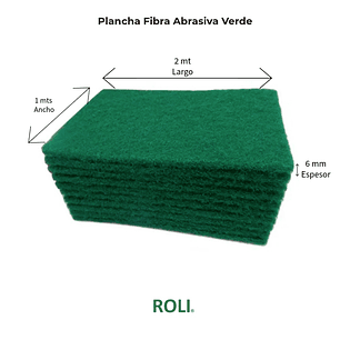 Plancha Fibra Abrasiva Verde 1 x 2 Mts