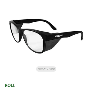 LENTE DE SEGURIDAD SAFEBLACK CLARO FULL READER +1.0D STEELPRO