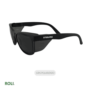 LENTE DE SEGURIDAD SAFEBLACK GRIS POLARIZADO STEELPRO