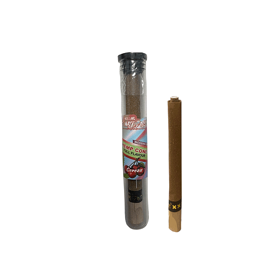 Hemp Cone Cereza con punta de Madera - Image 1